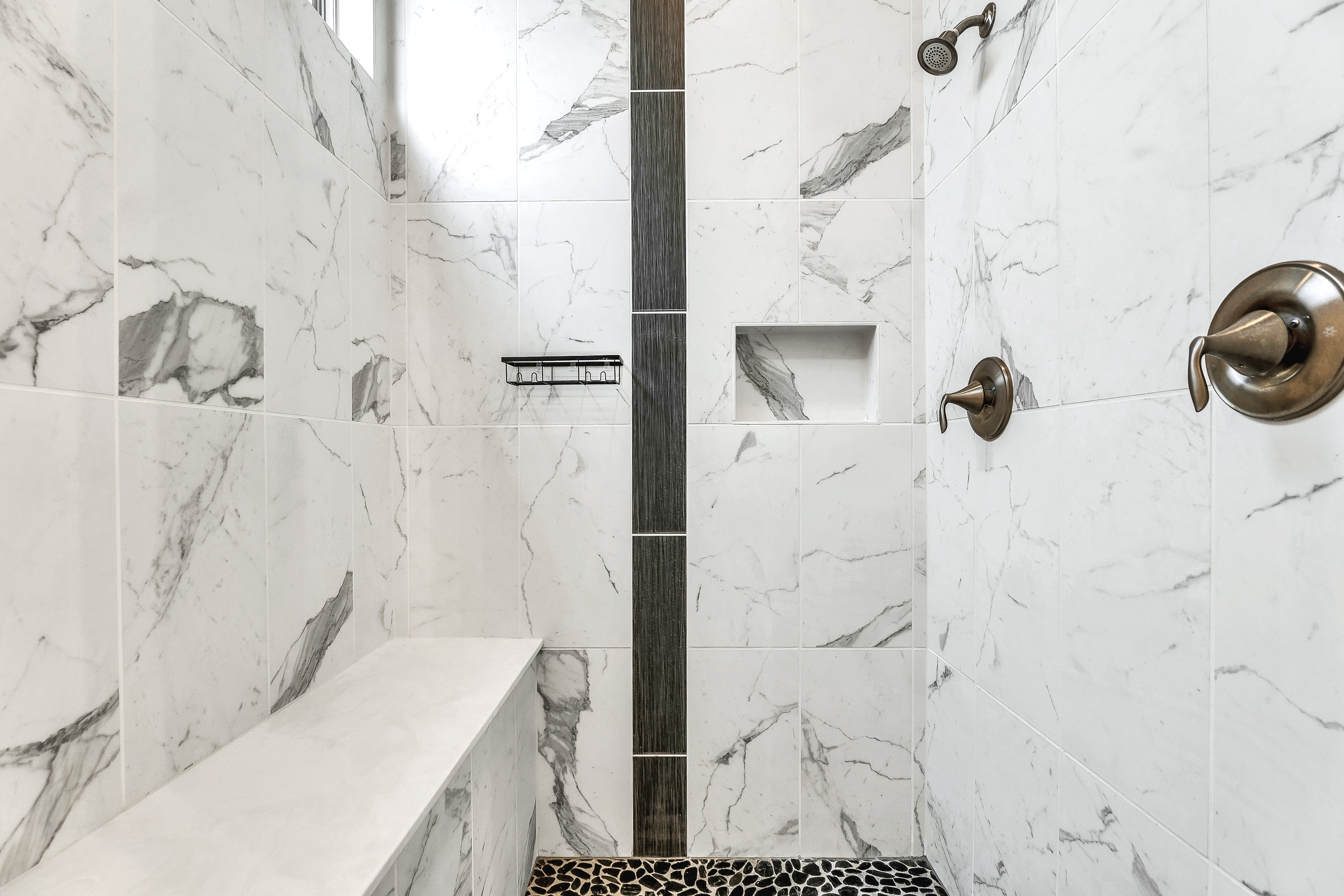 Primary walk-in shower